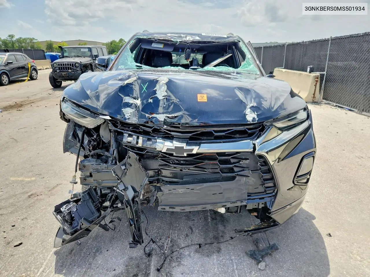 2021 Chevrolet Blazer Rs VIN: 3GNKBERS0MS501934 Lot: 60924956