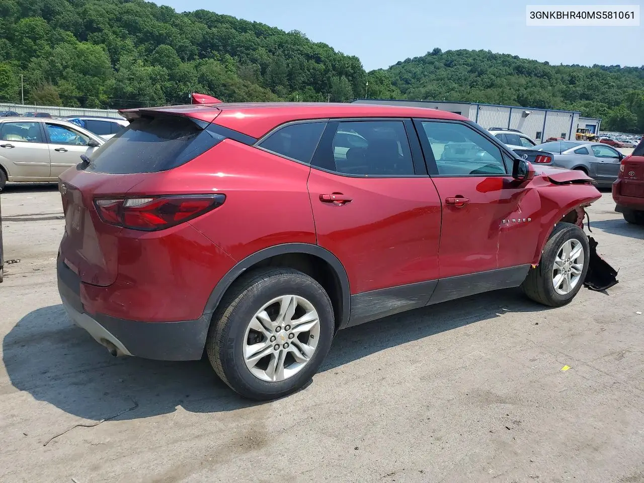 2021 Chevrolet Blazer 2Lt VIN: 3GNKBHR40MS581061 Lot: 61159356