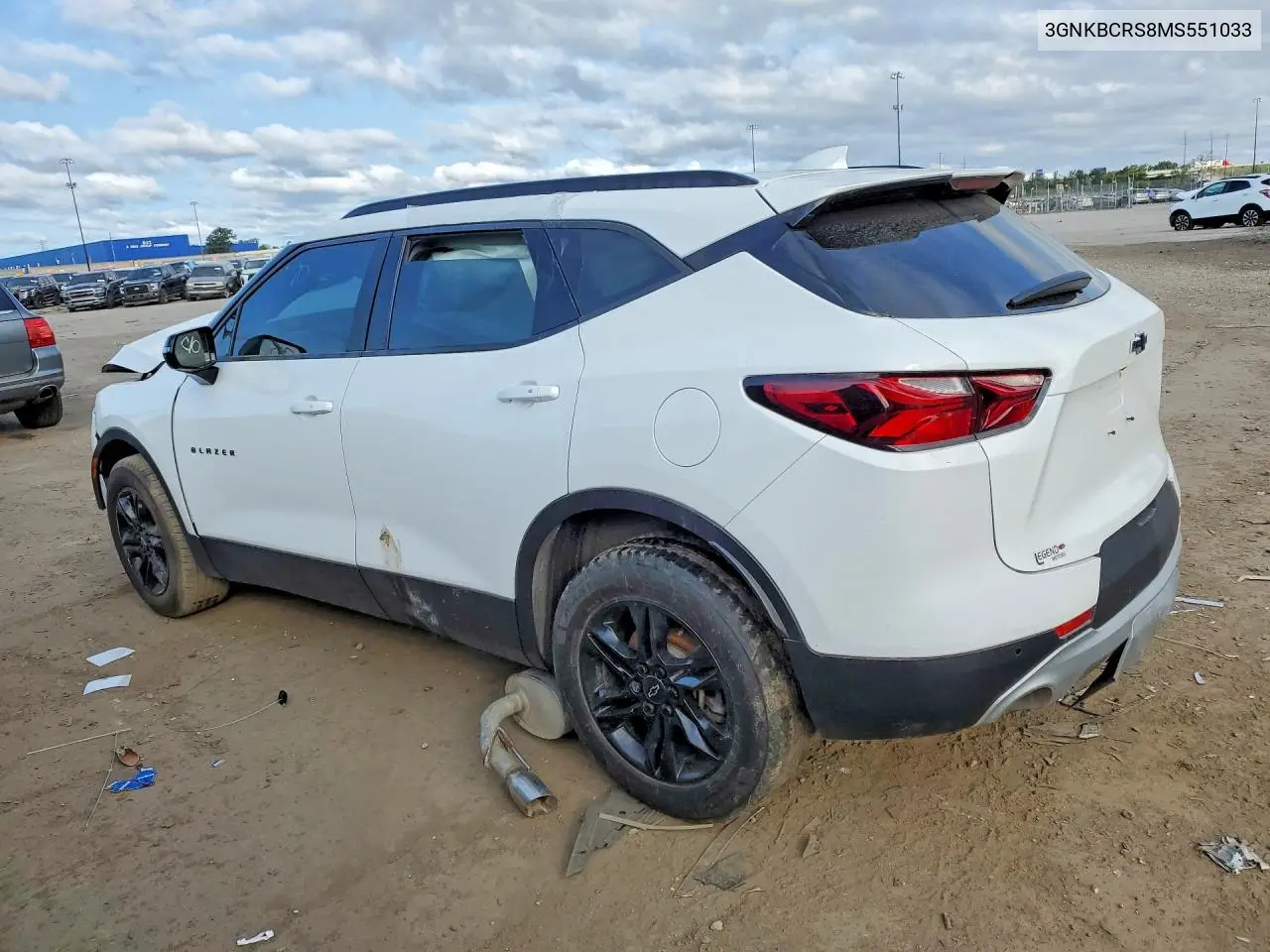 2021 Chevrolet Blazer 2Lt VIN: 3GNKBCRS8MS551033 Lot: 62013886