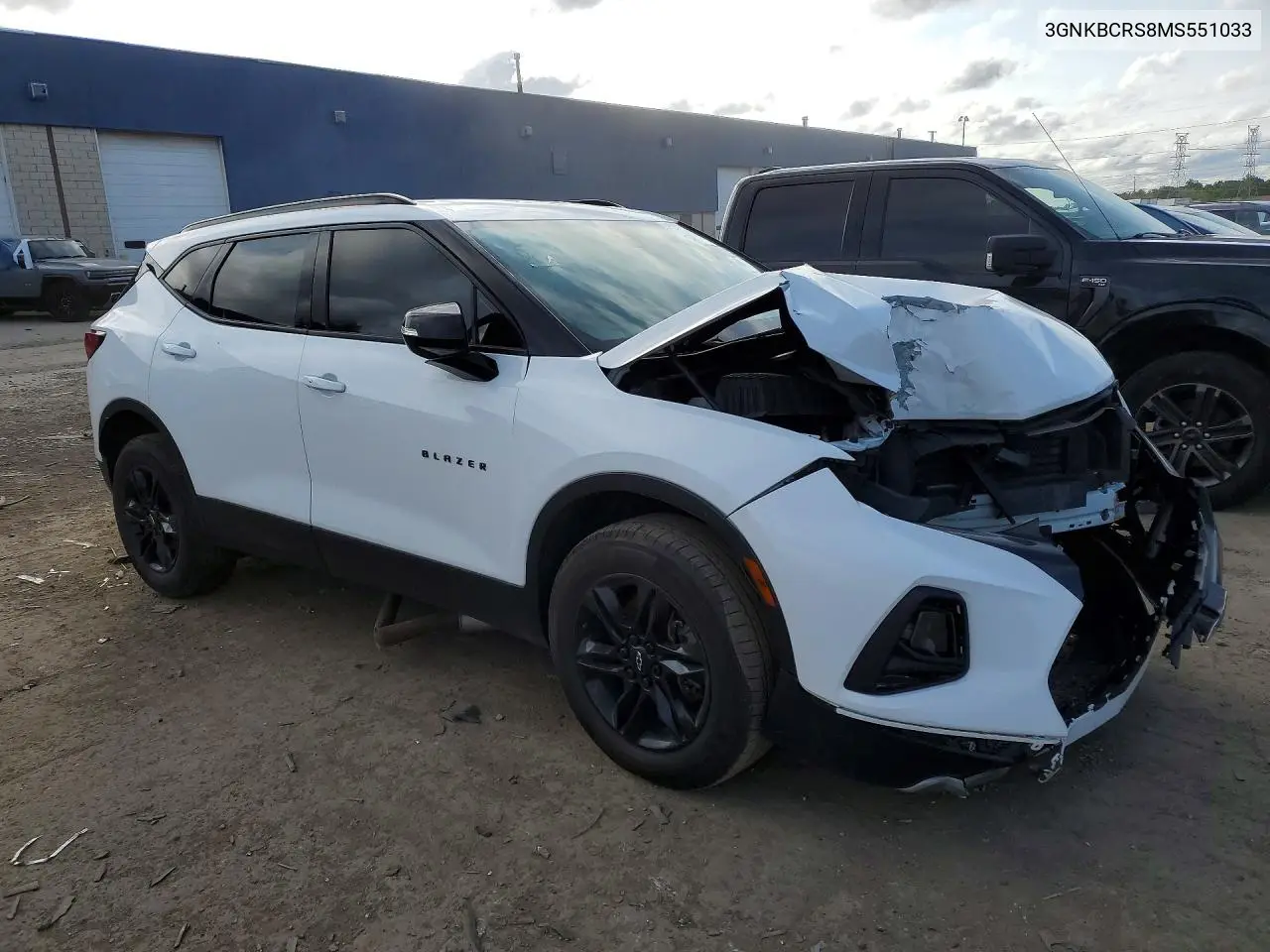 2021 Chevrolet Blazer 2Lt VIN: 3GNKBCRS8MS551033 Lot: 62013886
