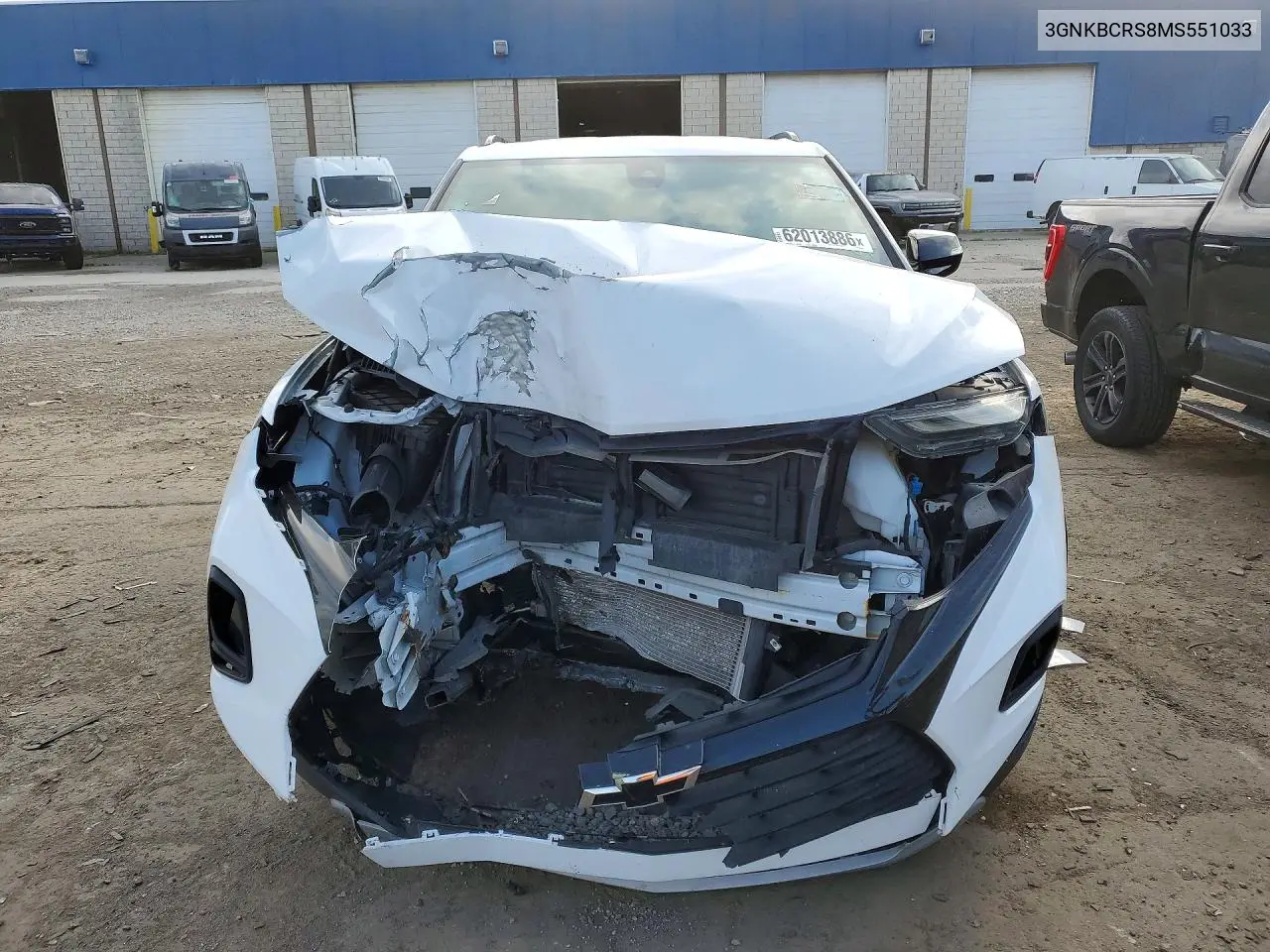 2021 Chevrolet Blazer 2Lt VIN: 3GNKBCRS8MS551033 Lot: 62013886