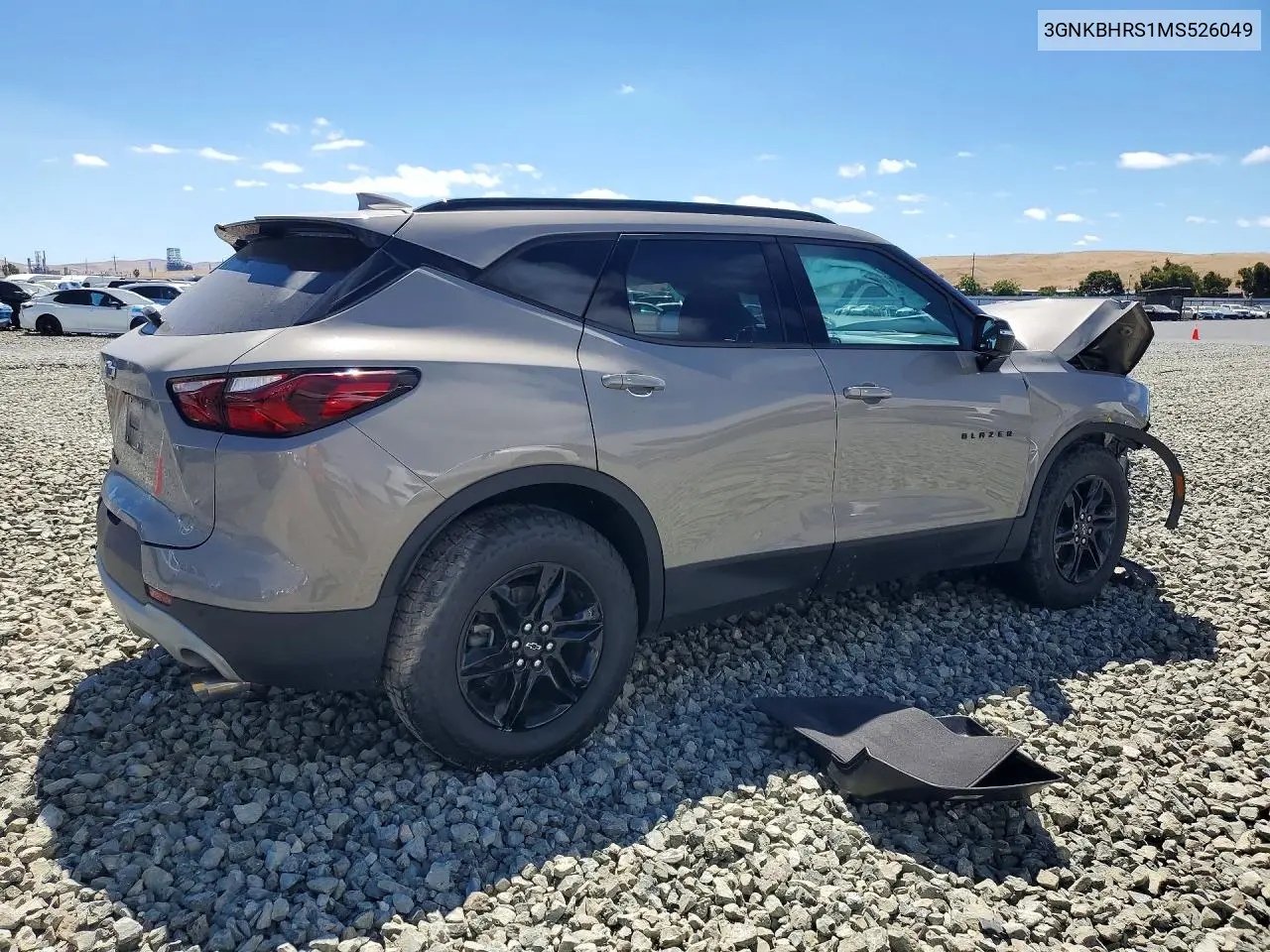 2021 Chevrolet Blazer 2Lt VIN: 3GNKBHRS1MS526049 Lot: 62264626