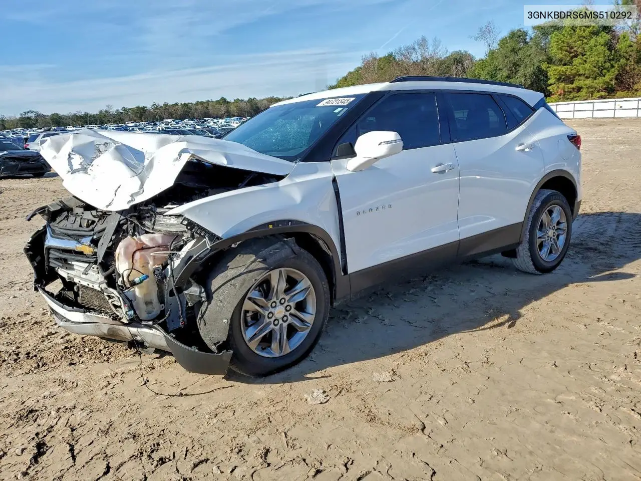 3GNKBDRS6MS510292 2021 Chevrolet Blazer 3Lt