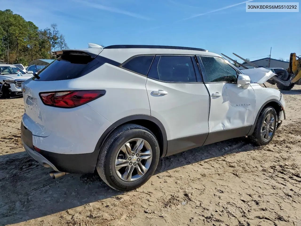 3GNKBDRS6MS510292 2021 Chevrolet Blazer 3Lt