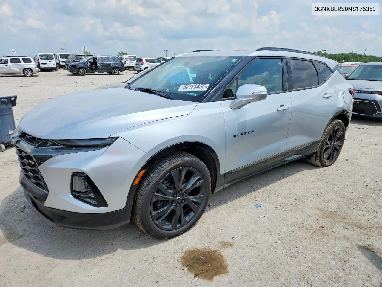 2022 Chevrolet Blazer Rs VIN: 3GNKBERS0NS176350 Lot: 60183456