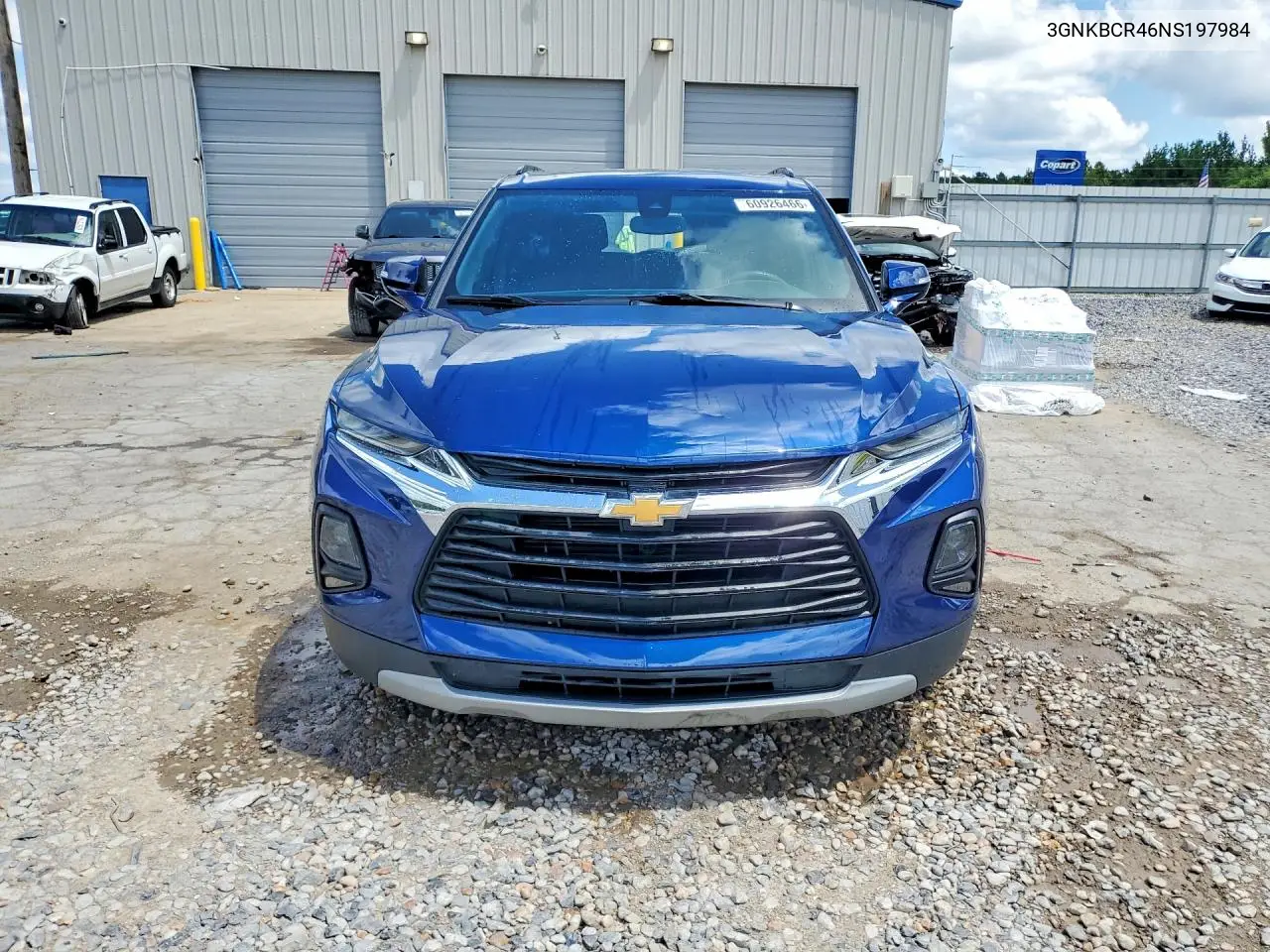 2022 Chevrolet Blazer 2Lt VIN: 3GNKBCR46NS197984 Lot: 60926466