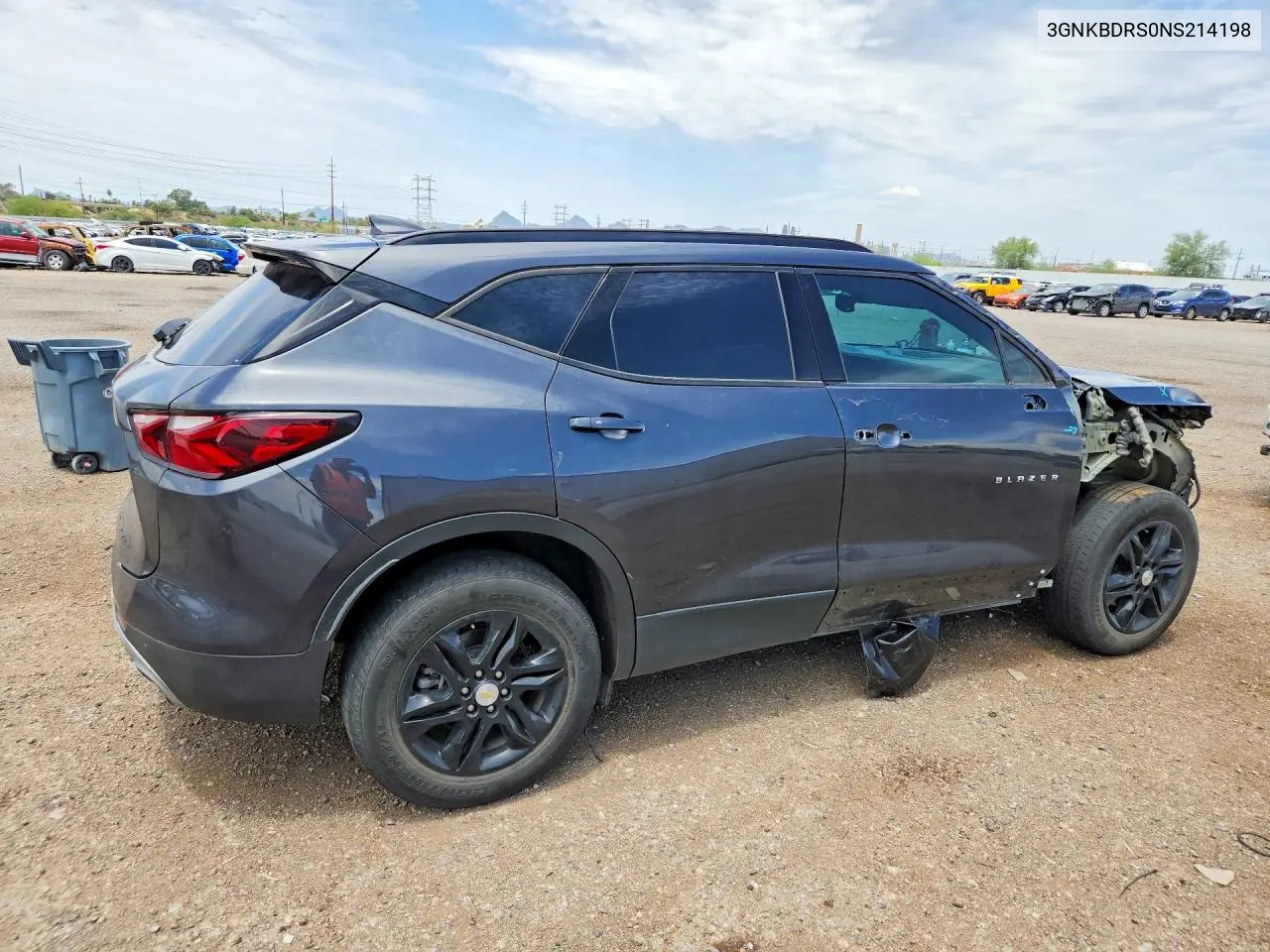 2022 Chevrolet Blazer 3Lt VIN: 3GNKBDRS0NS214198 Lot: 61192786