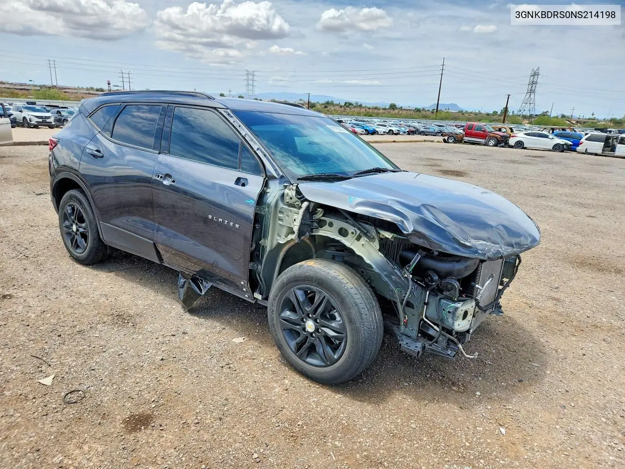 2022 Chevrolet Blazer 3Lt VIN: 3GNKBDRS0NS214198 Lot: 61192786