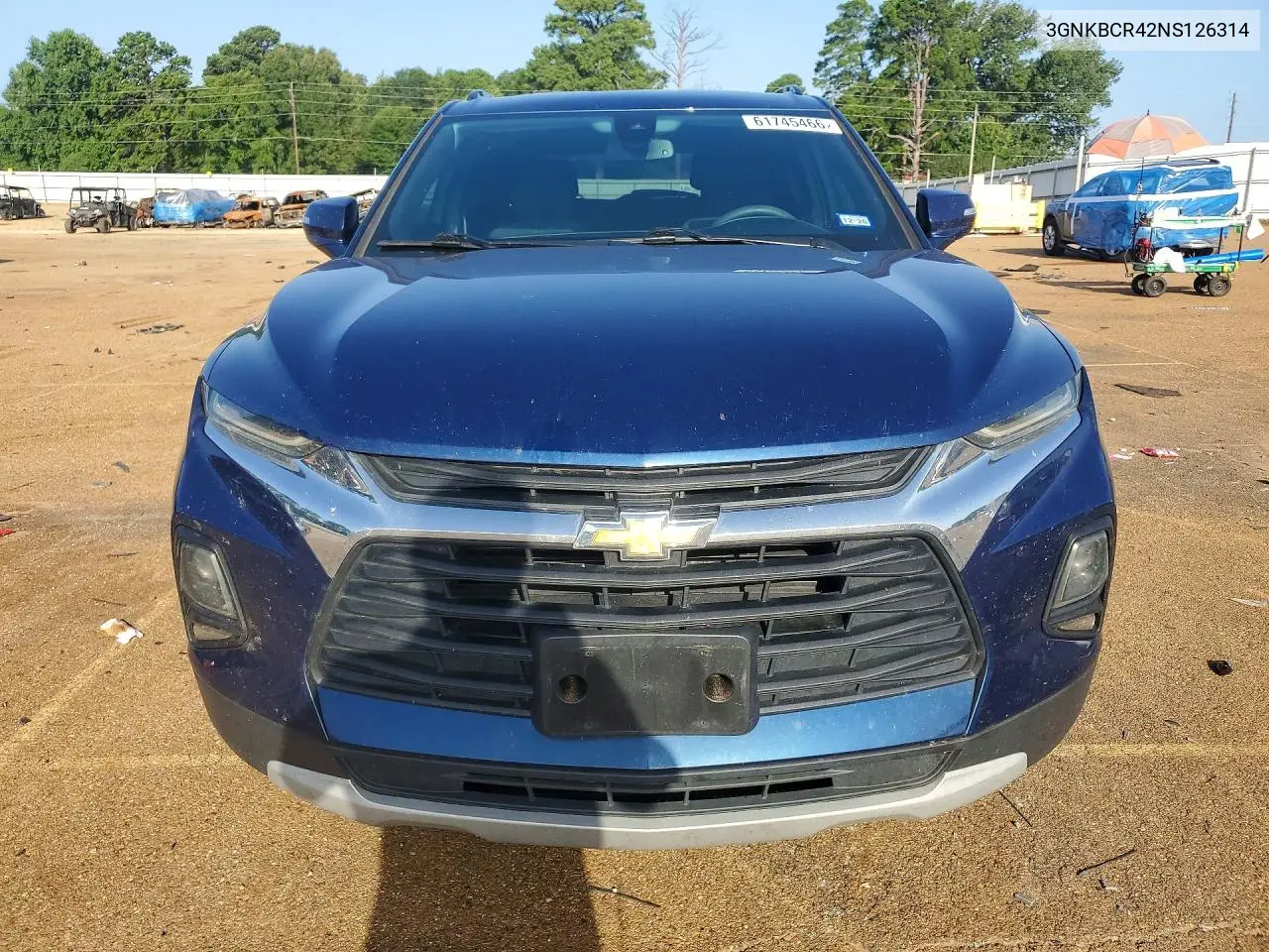 2022 Chevrolet Blazer 2Lt VIN: 3GNKBCR42NS126314 Lot: 61745466