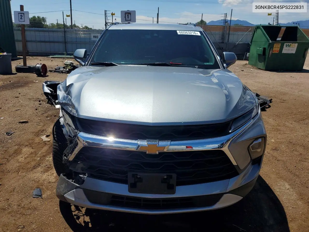 2023 Chevrolet Blazer 2Lt VIN: 3GNKBCR45PS222831 Lot: 60563216