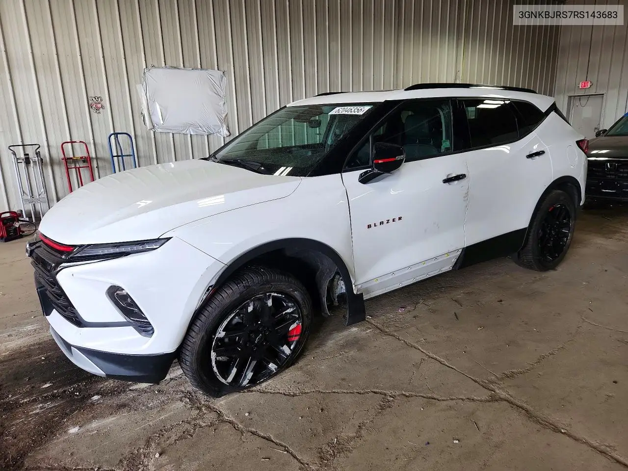 2024 Chevrolet Blazer 3Lt VIN: 3GNKBJRS7RS143683 Lot: 62046356