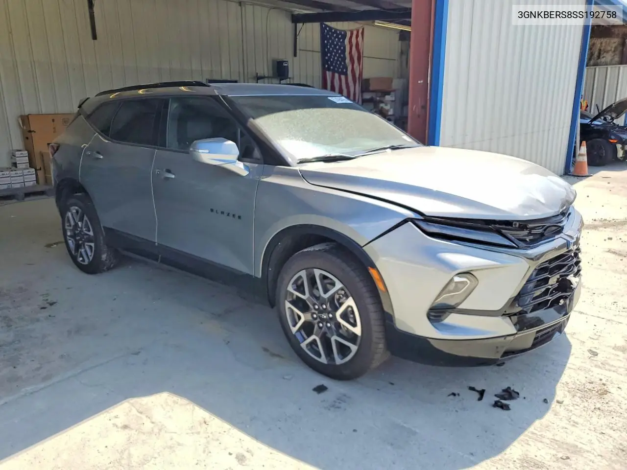 2025 Chevrolet Blazer Rs VIN: 3GNKBERS8SS192758 Lot: 57494426
