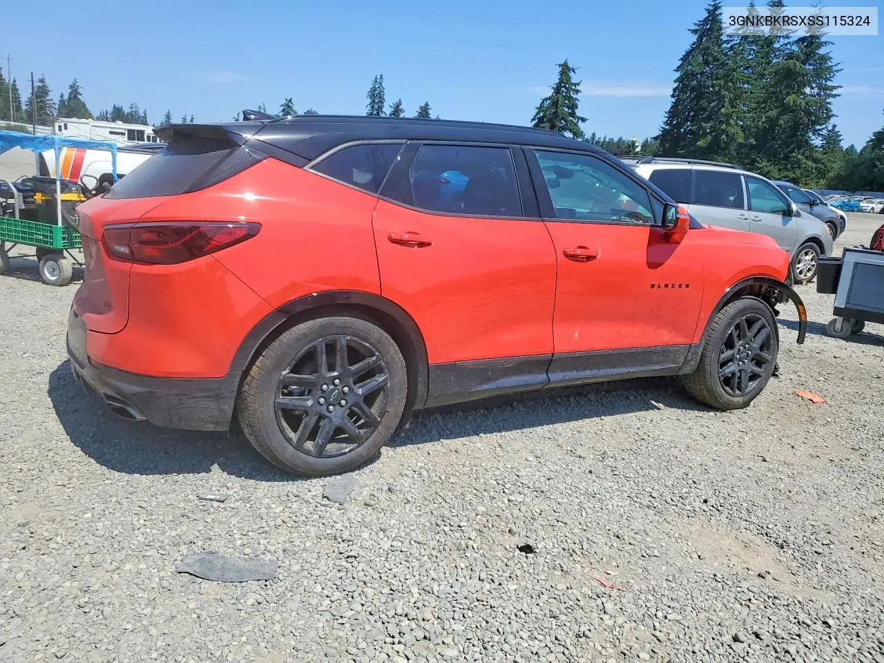 2025 Chevrolet Blazer Rs VIN: 3GNKBKRSXSS115324 Lot: 61199486