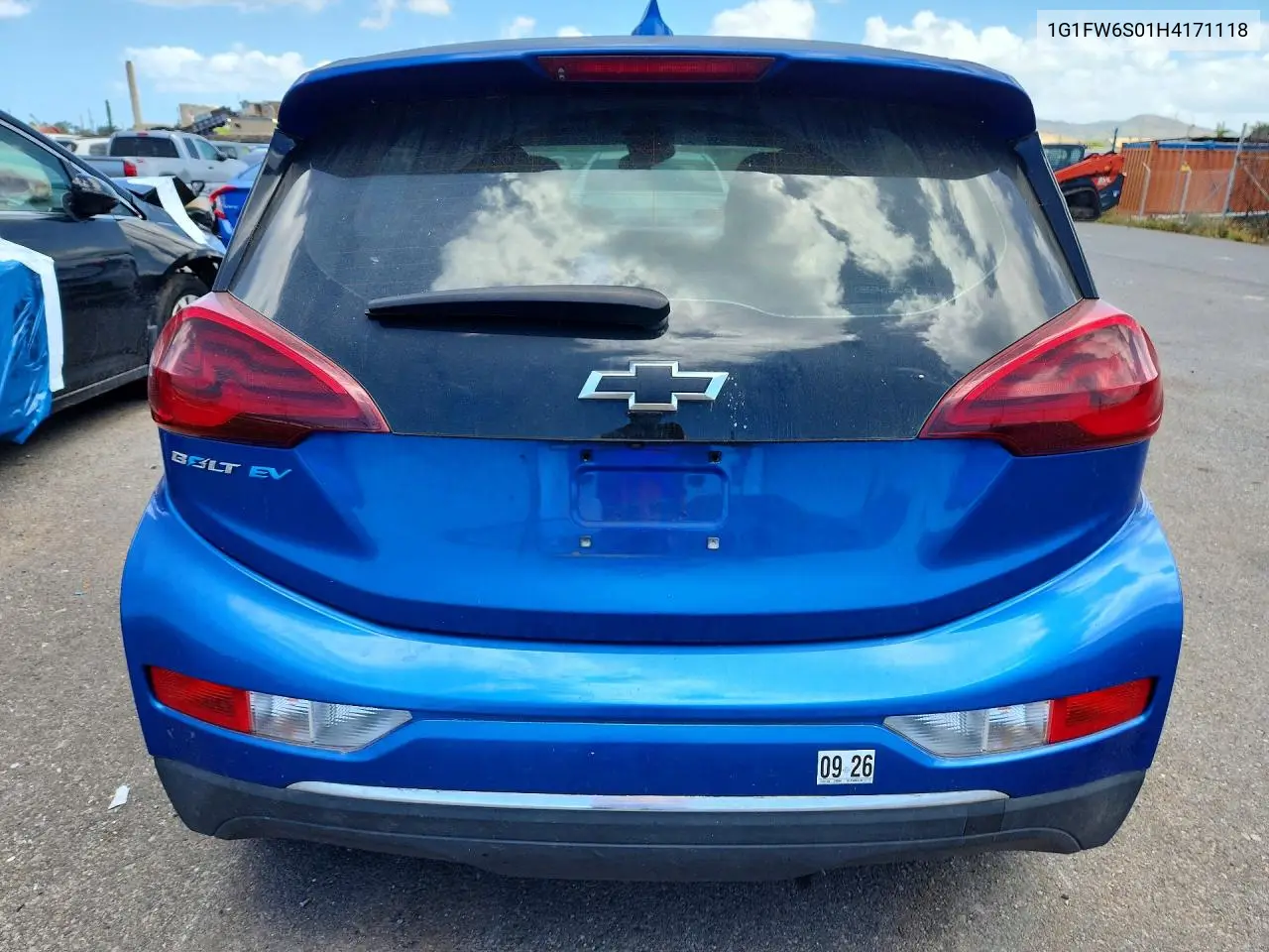 2017 Chevrolet Bolt Ev Lt VIN: 1G1FW6S01H4171118 Lot: 60520686