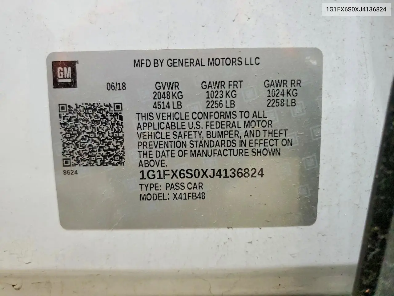 2018 Chevrolet Bolt Ev Premier VIN: 1G1FX6S0XJ4136824 Lot: 54071156