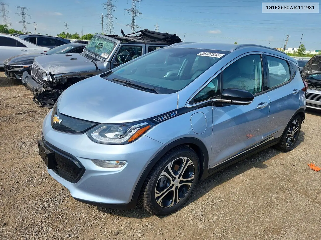 2018 Chevrolet Bolt Ev Premier VIN: 1G1FX6S07J4111931 Lot: 59337336