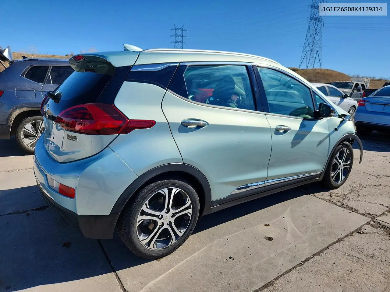 2019 Chevrolet Bolt Ev Premier VIN: 1G1FZ6S08K4139314 Lot: 46880236