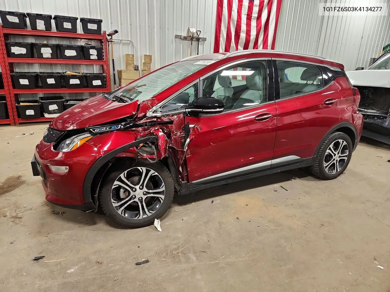 2019 Chevrolet Bolt Ev Premier VIN: 1G1FZ6S03K4134277 Lot: 57758296