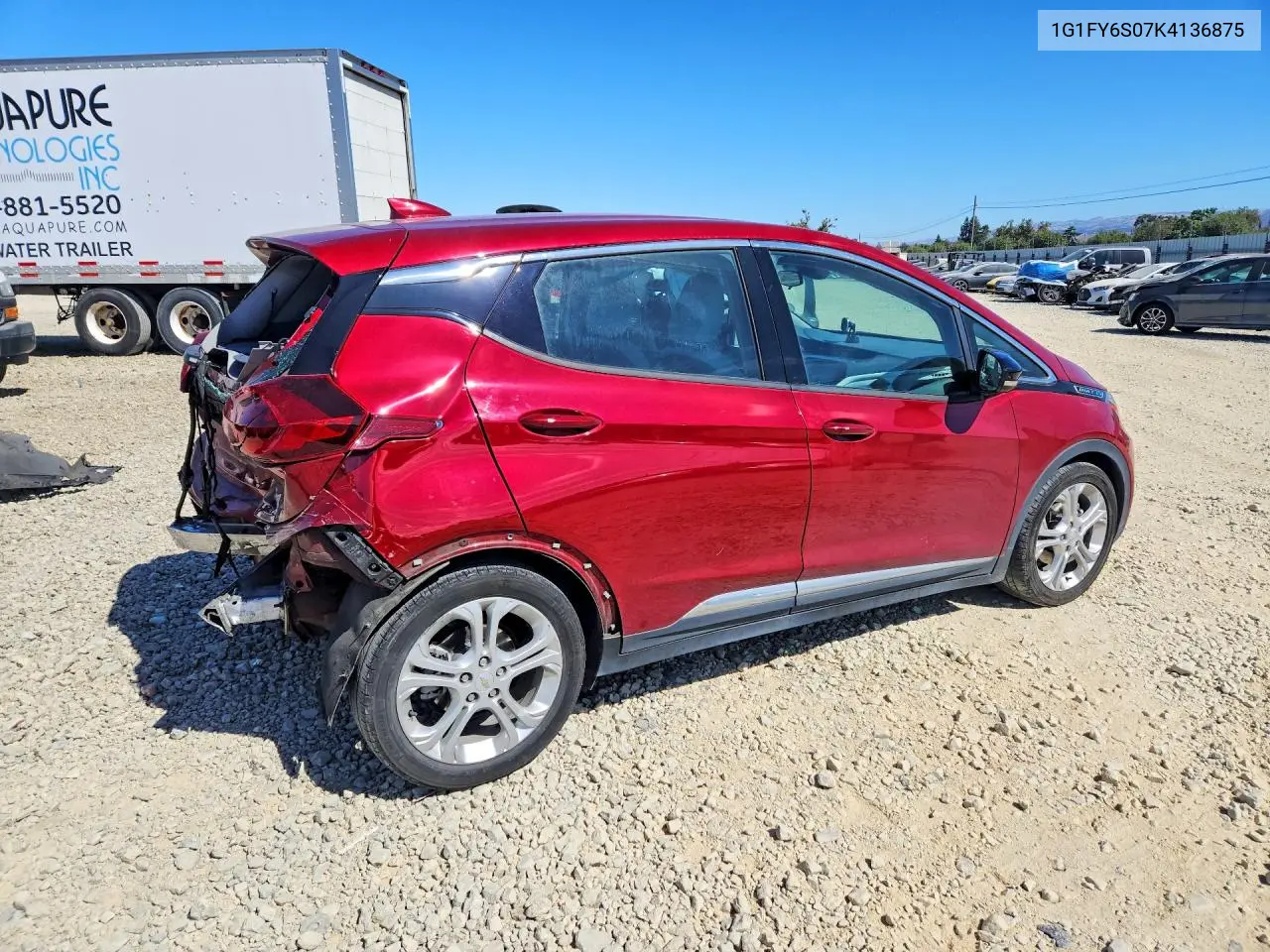 2019 Chevrolet Bolt Ev Lt VIN: 1G1FY6S07K4136875 Lot: 59899896