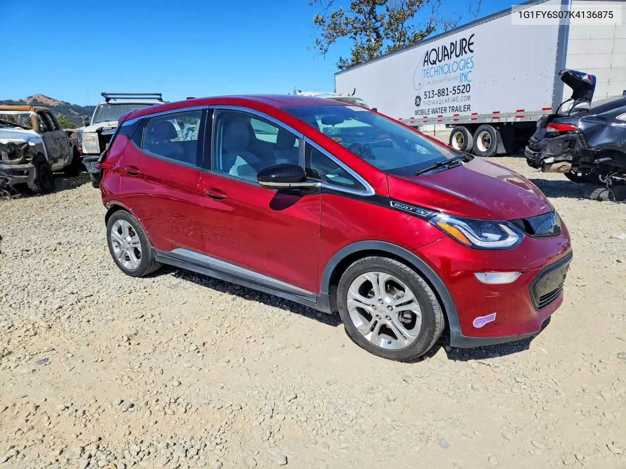2019 Chevrolet Bolt Ev Lt VIN: 1G1FY6S07K4136875 Lot: 59899896