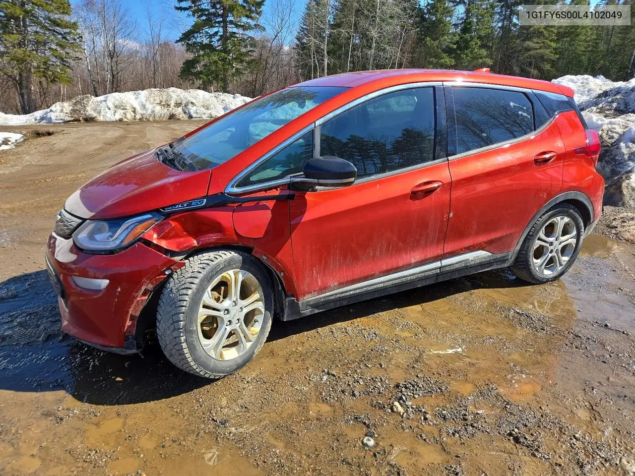 2020 Chevrolet Bolt Ev VIN: 1G1FY6S00L4102049 Lot: 50131806