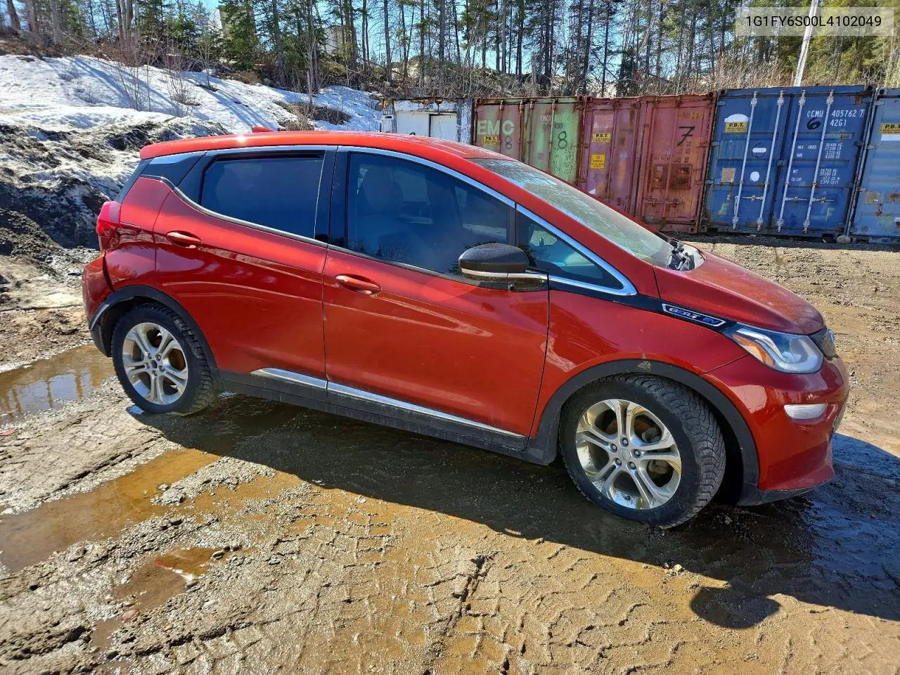 2020 Chevrolet Bolt Ev VIN: 1G1FY6S00L4102049 Lot: 50131806