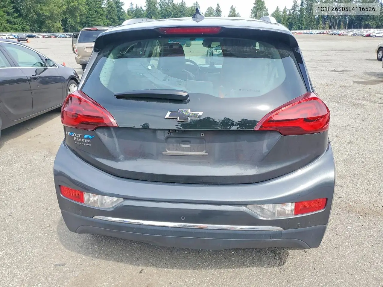 2020 Chevrolet Bolt Ev Premier VIN: 1G1FZ6S05L4116526 Lot: 61957006