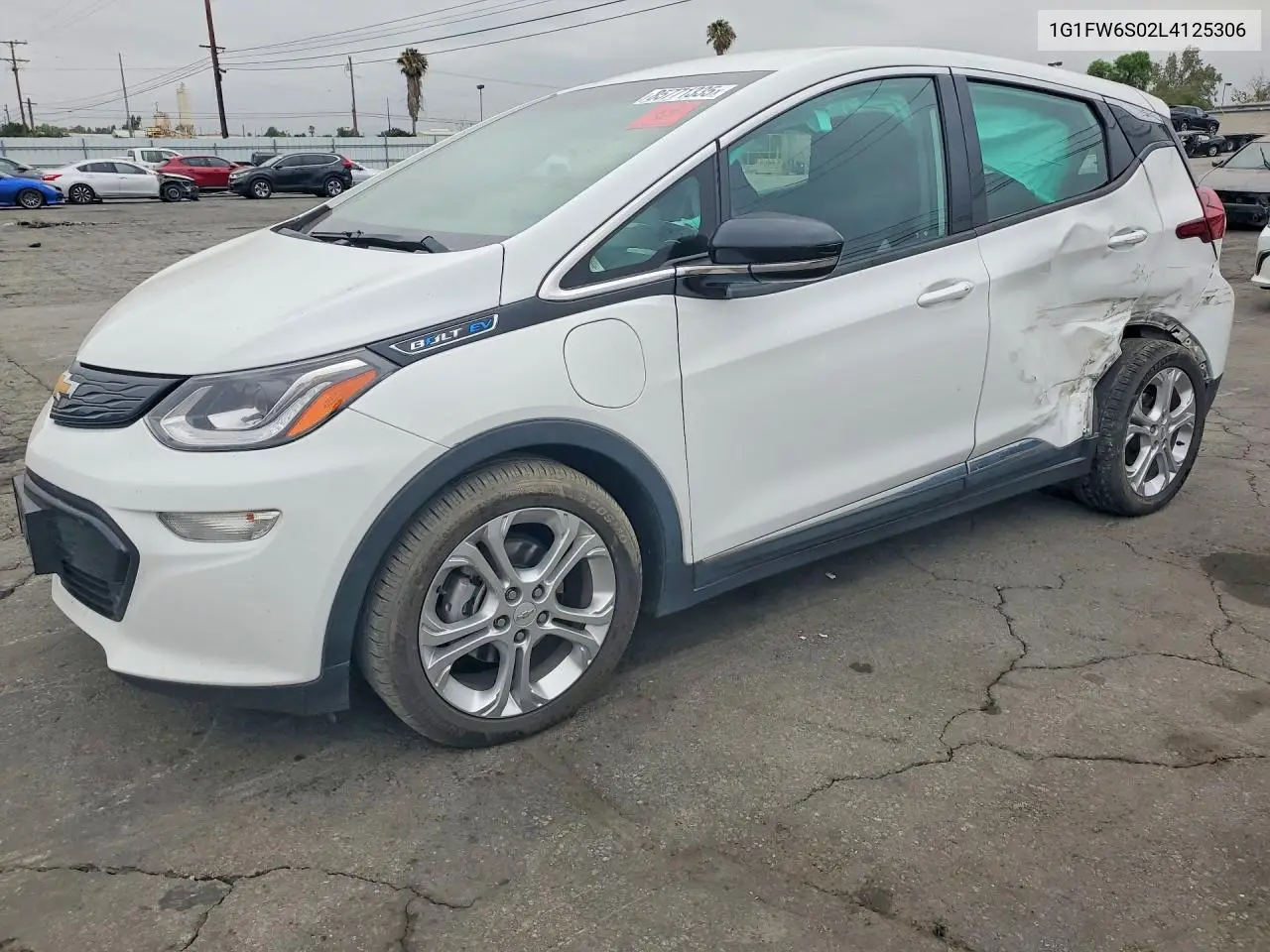 2020 Chevrolet Bolt Ev Lt VIN: 1G1FW6S02L4125306 Lot: 85771335