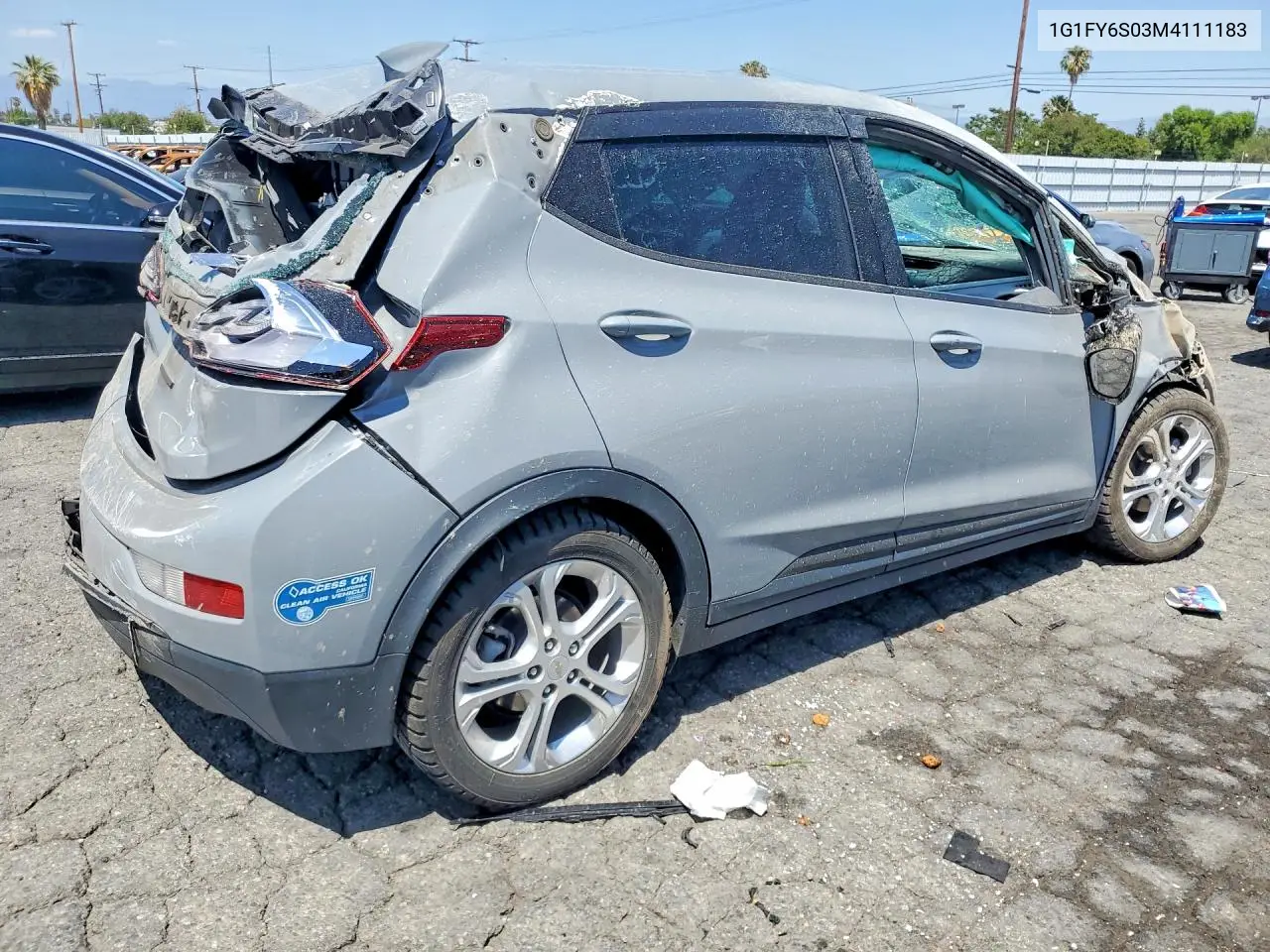 2021 Chevrolet Bolt Ev Lt VIN: 1G1FY6S03M4111183 Lot: 51121586