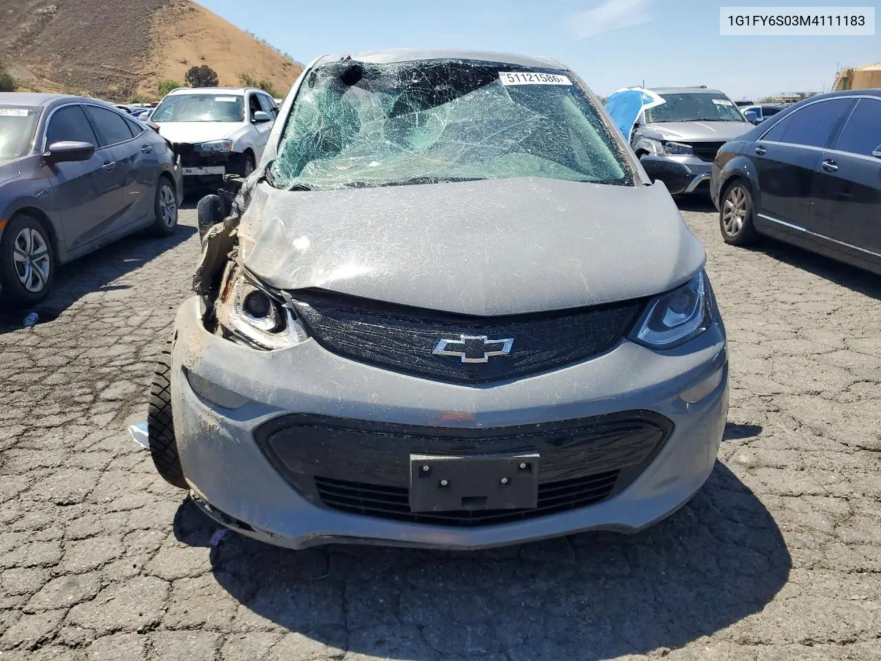 2021 Chevrolet Bolt Ev Lt VIN: 1G1FY6S03M4111183 Lot: 51121586