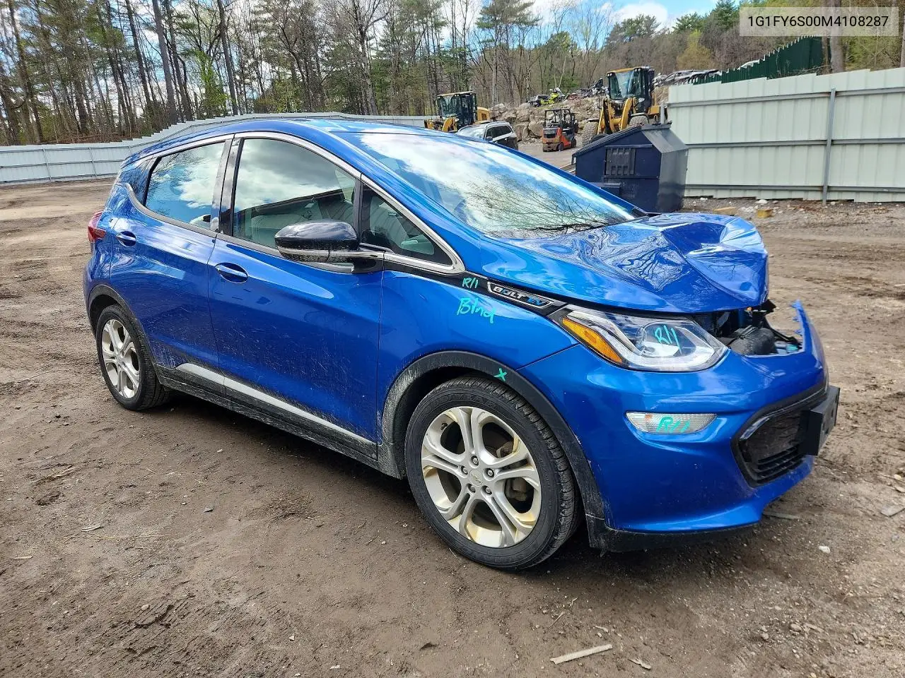 2021 Chevrolet Bolt Ev Lt VIN: 1G1FY6S00M4108287 Lot: 51975436