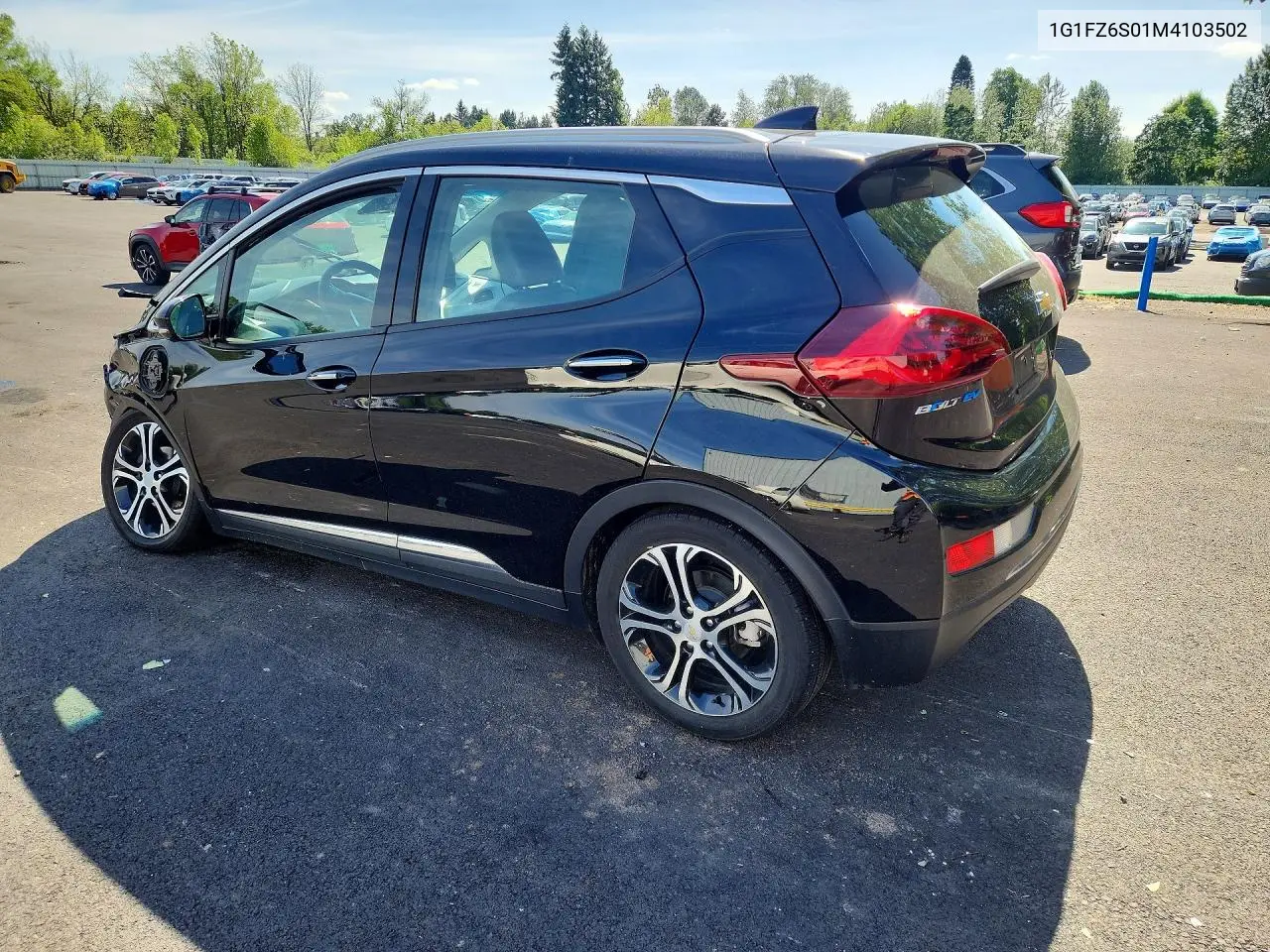 2021 Chevrolet Bolt Ev Premier VIN: 1G1FZ6S01M4103502 Lot: 53843856
