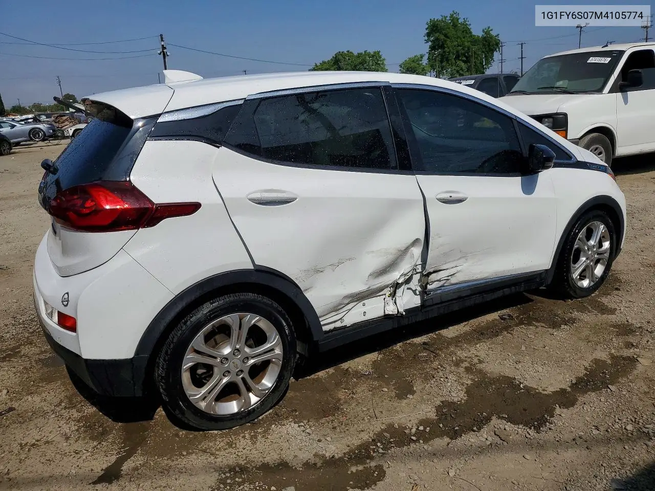 2021 Chevrolet Bolt Ev Lt VIN: 1G1FY6S07M4105774 Lot: 57443796