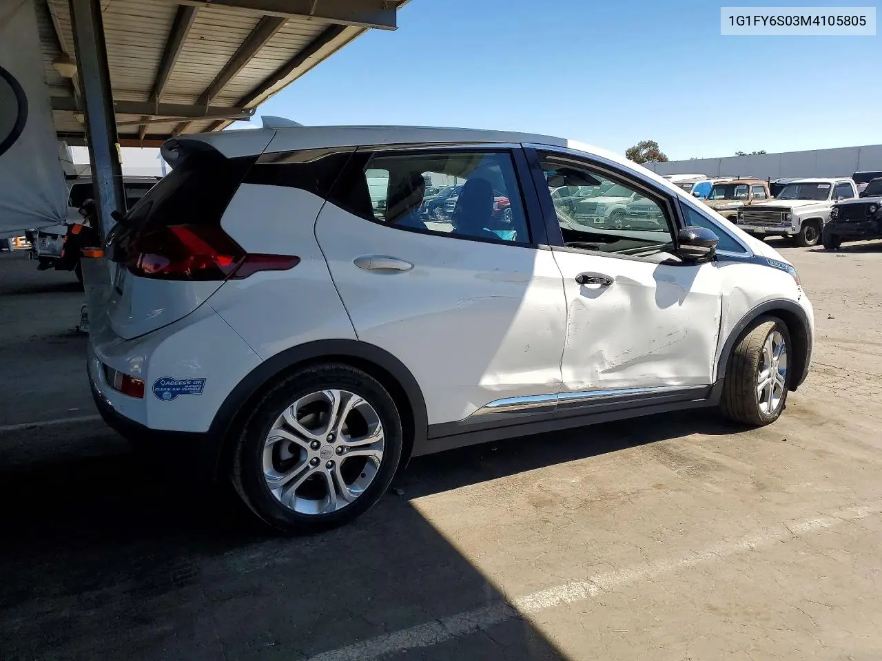 2021 Chevrolet Bolt Ev Lt VIN: 1G1FY6S03M4105805 Lot: 59701816