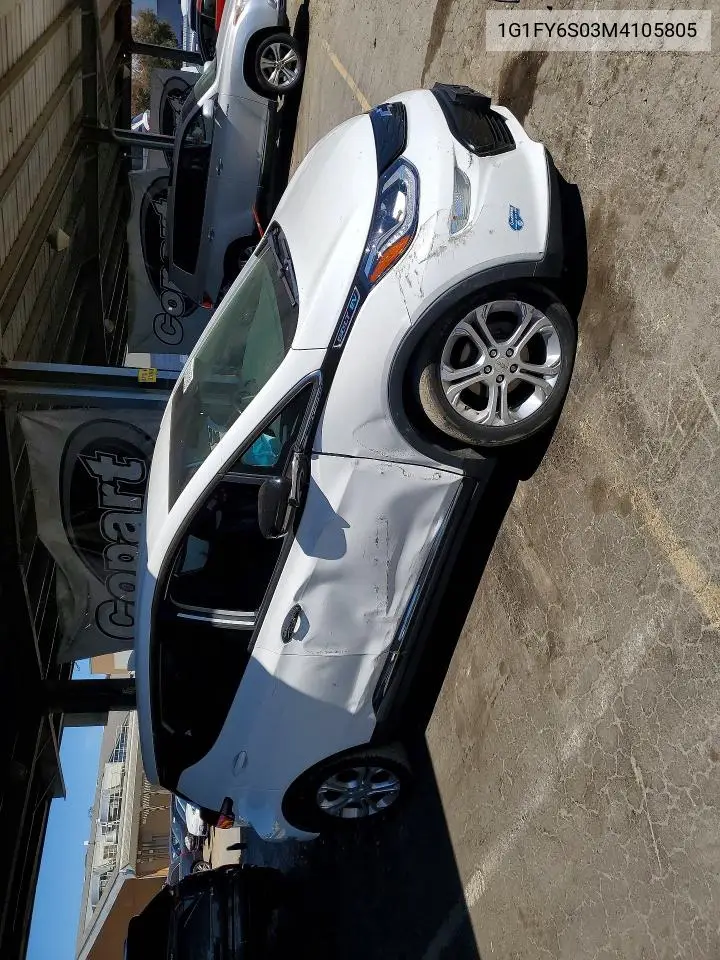 2021 Chevrolet Bolt Ev Lt VIN: 1G1FY6S03M4105805 Lot: 59701816