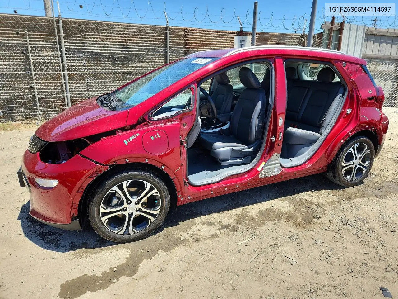 2021 Chevrolet Bolt Ev Premier VIN: 1G1FZ6S05M4114597 Lot: 60963036