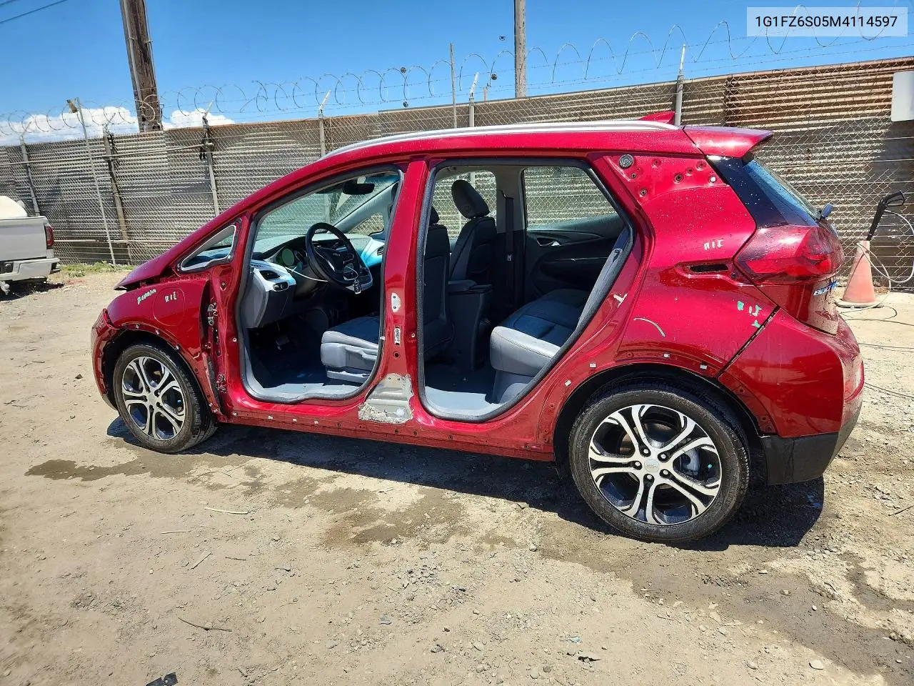 2021 Chevrolet Bolt Ev Premier VIN: 1G1FZ6S05M4114597 Lot: 60963036