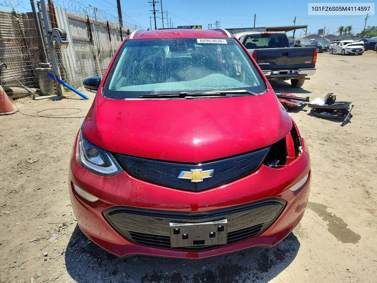 2021 Chevrolet Bolt Ev Premier VIN: 1G1FZ6S05M4114597 Lot: 60963036