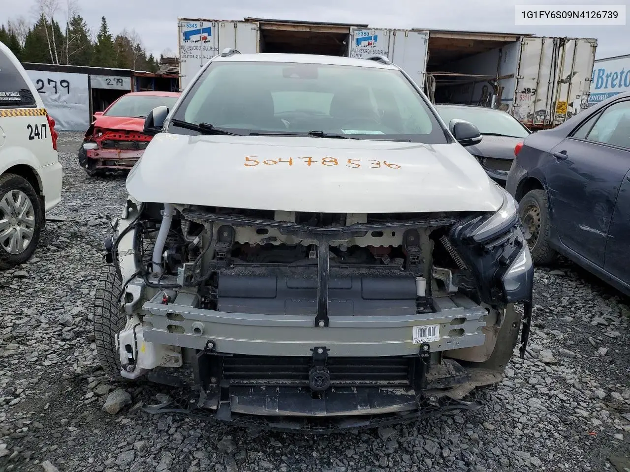 2022 Chevrolet Bolt Euv Lt VIN: 1G1FY6S09N4126739 Lot: 50478536