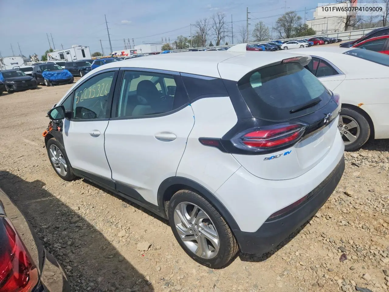 2023 Chevrolet Bolt Ev 1Lt VIN: 1G1FW6S07P4109009 Lot: 52295326