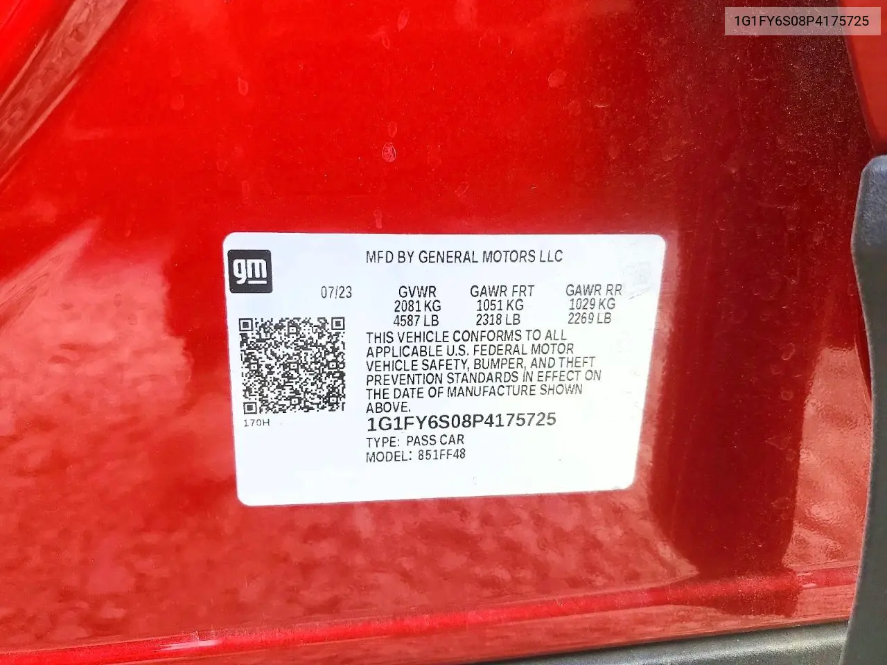 2023 Chevrolet Bolt Euv Lt VIN: 1G1FY6S08P4175725 Lot: 55171736