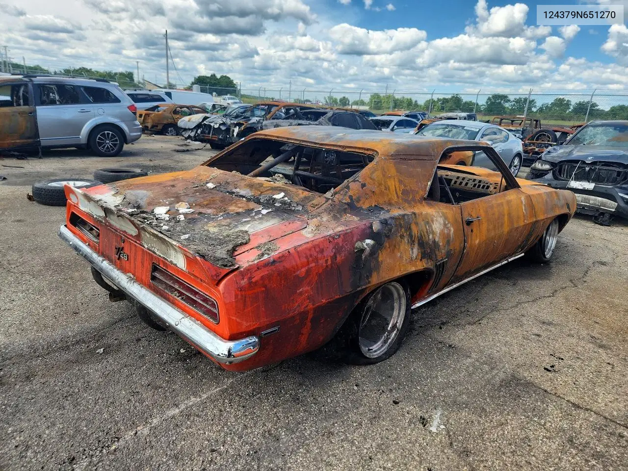 1969 Chevrolet Camaro VIN: 124379N651270 Lot: 57307896