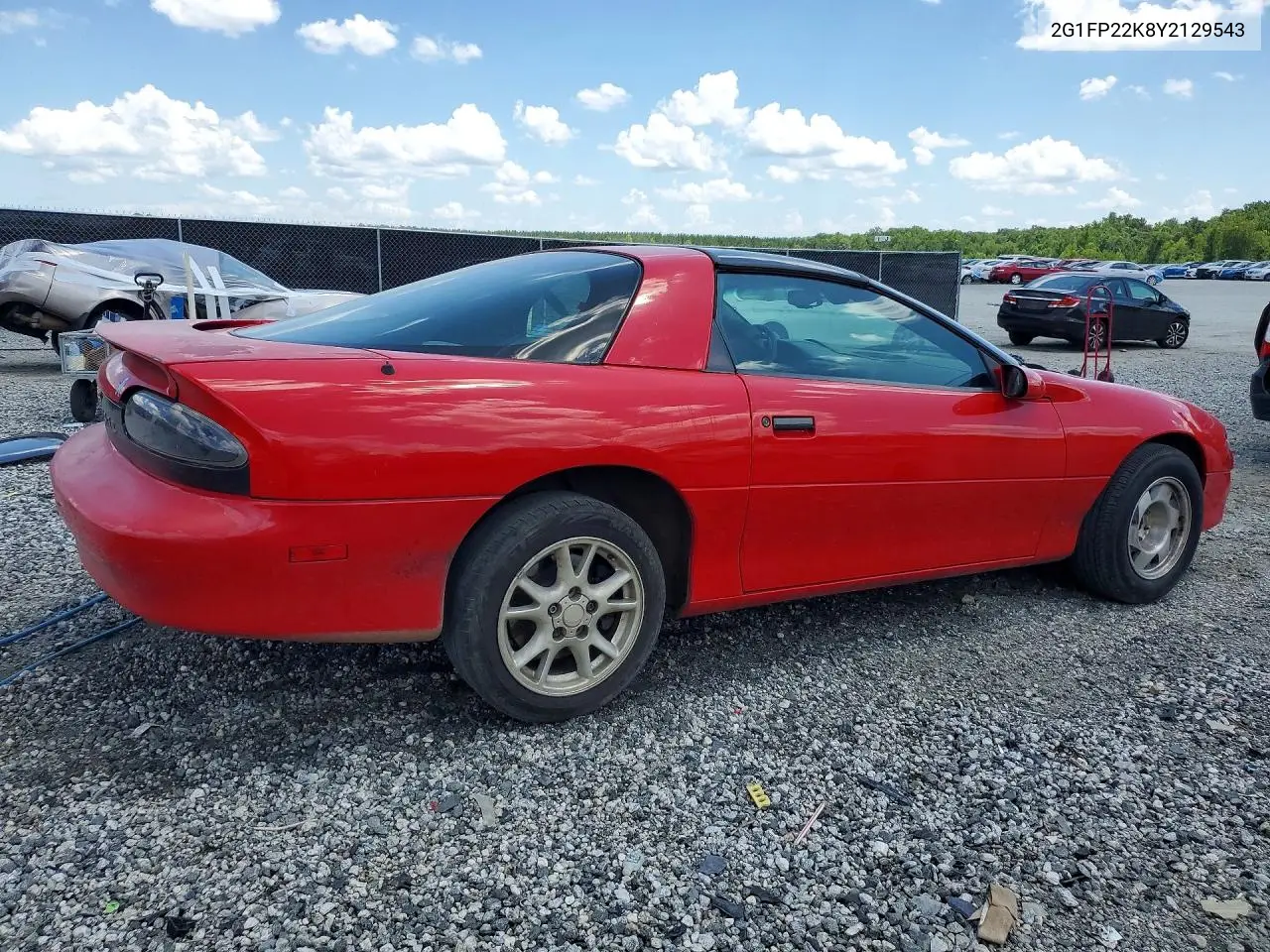 2000 Chevrolet Camaro VIN: 2G1FP22K8Y2129543 Lot: 60894076