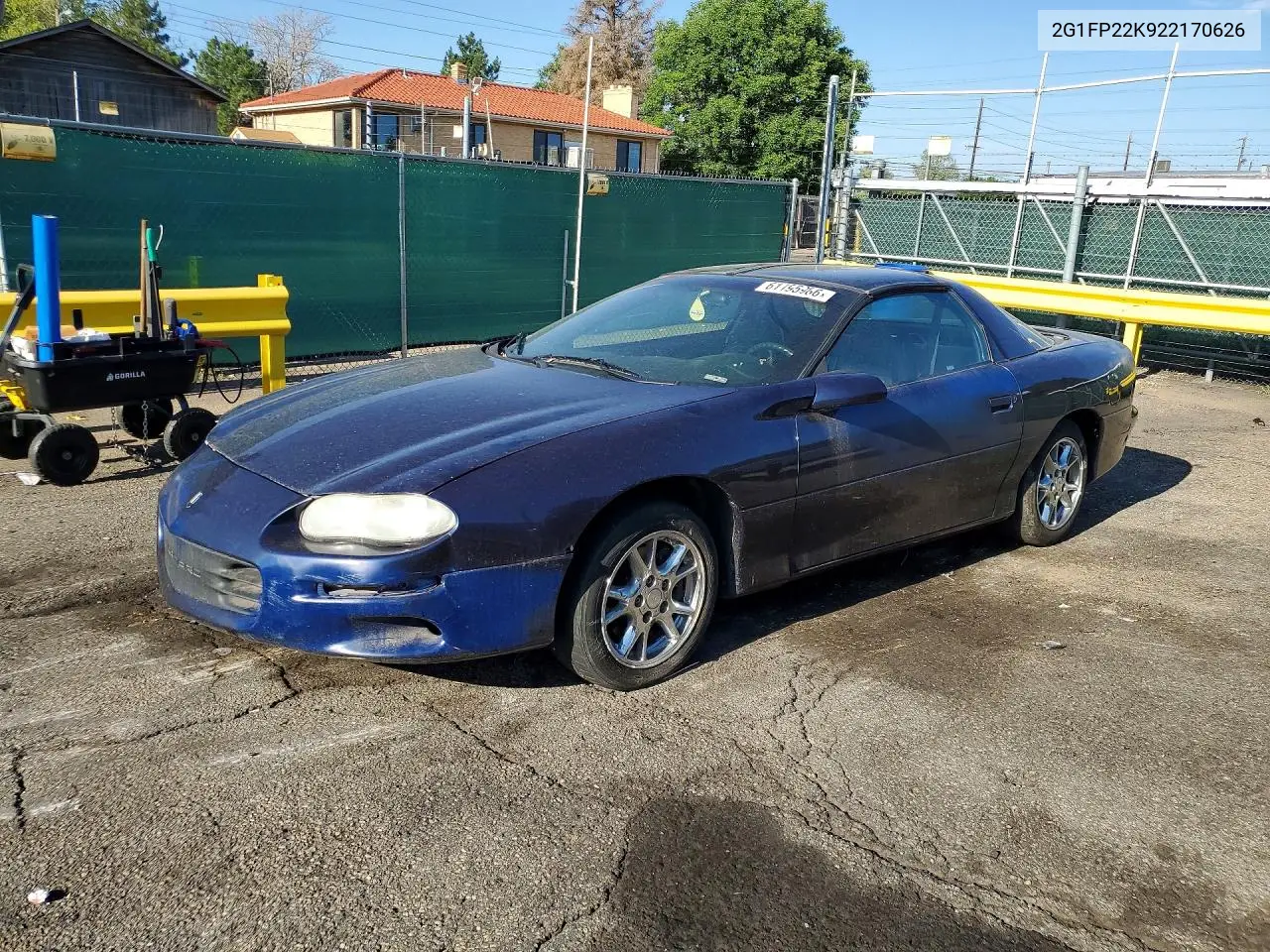 2002 Chevrolet Camaro VIN: 2G1FP22K922170626 Lot: 61195986