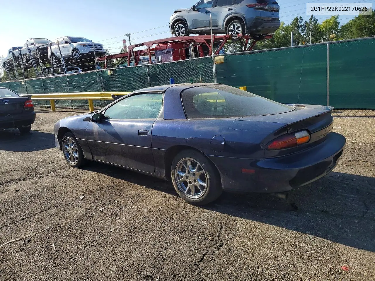 2002 Chevrolet Camaro VIN: 2G1FP22K922170626 Lot: 61195986