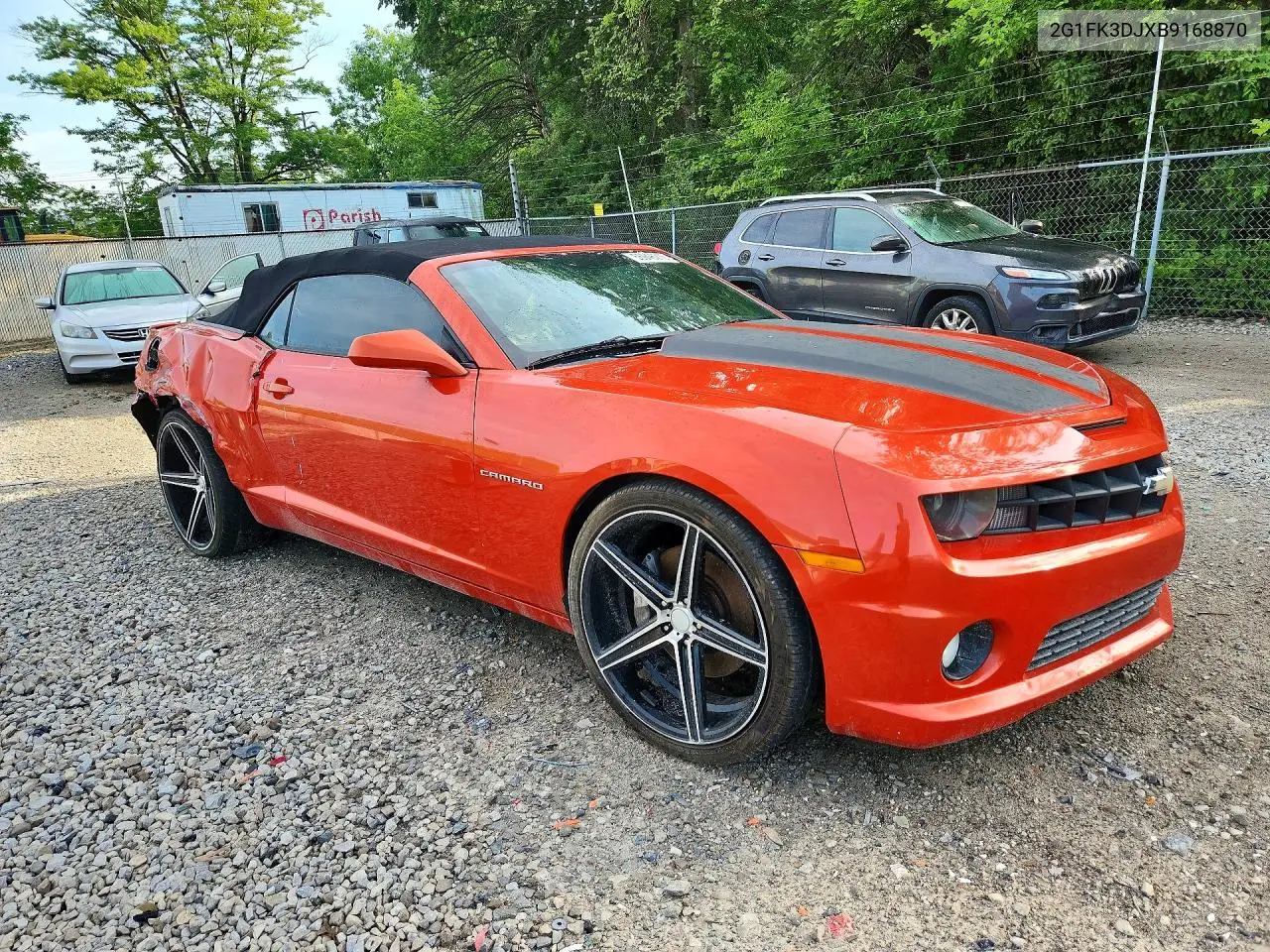 2G1FK3DJXB9168870 2011 Chevrolet Camaro 2Ss
