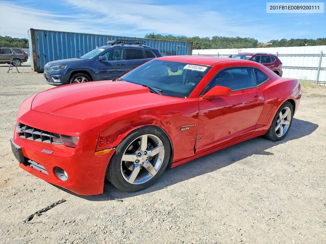 2011 Chevrolet Camaro Lt VIN: 2G1FB1ED0B9200111 Lot: 59185296