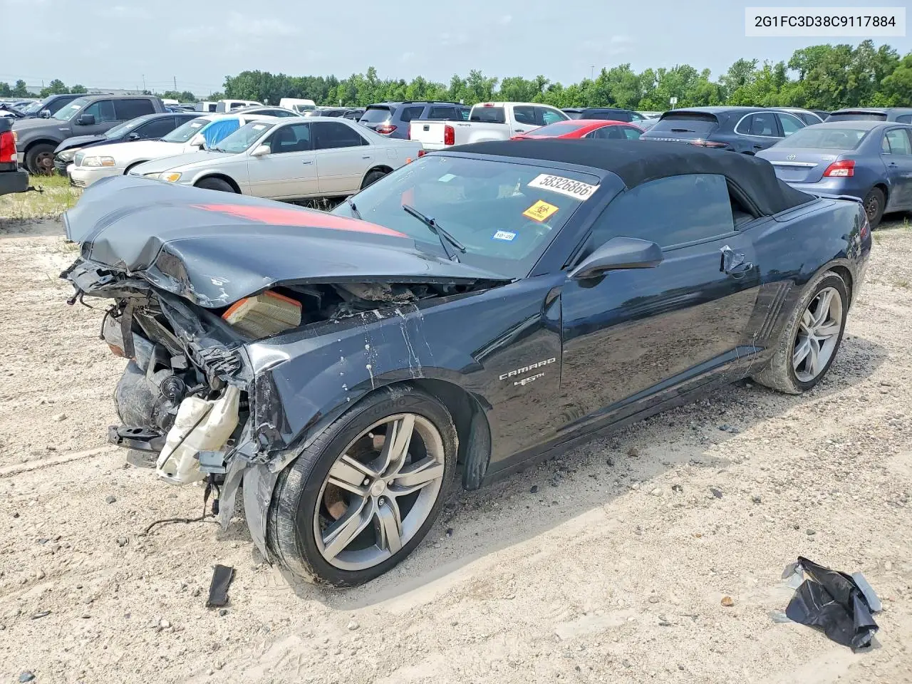 2012 Chevrolet Camaro Lt VIN: 2G1FC3D38C9117884 Lot: 58326866
