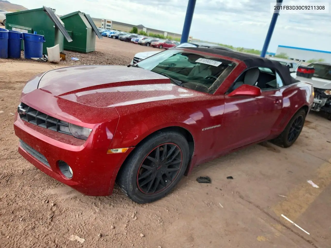 2012 Chevrolet Camaro Lt VIN: 2G1FB3D30C9211308 Lot: 61090276
