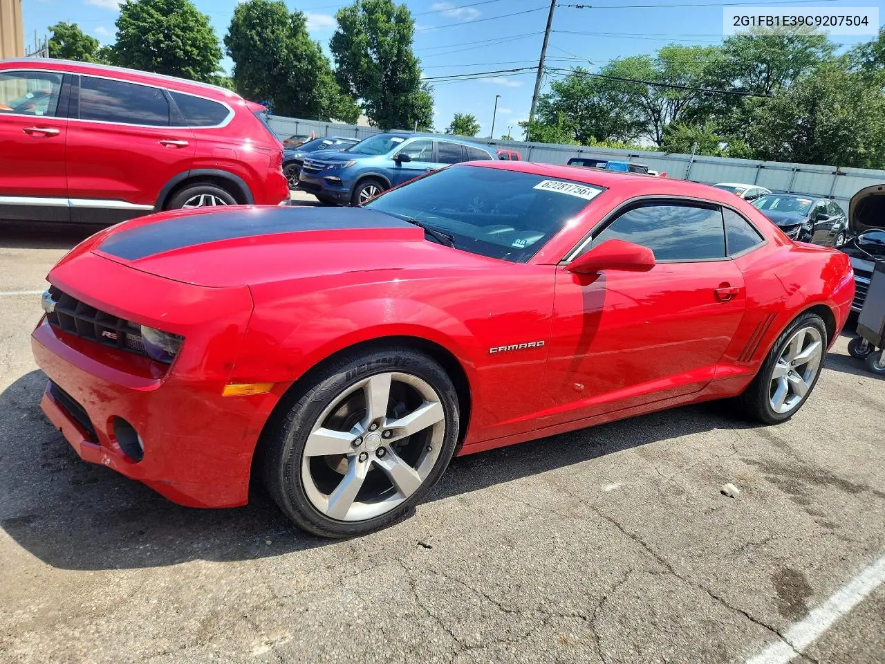 2012 Chevrolet Camaro Lt VIN: 2G1FB1E39C9207504 Lot: 62281756